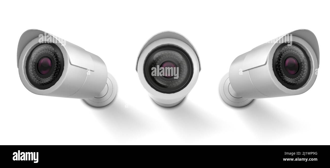 Security cam, cctv video camera, street observe surveillance equipment