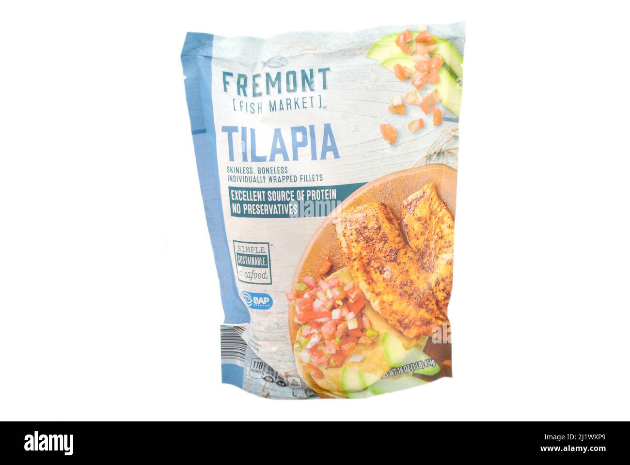 Fremon Fish Market Tilapia Frozen Fish Fillets Stock Photo Alamy