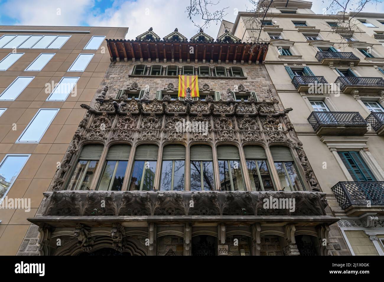 The Palau Baro de Quadras in Barcelona, Spain. A small Modernista