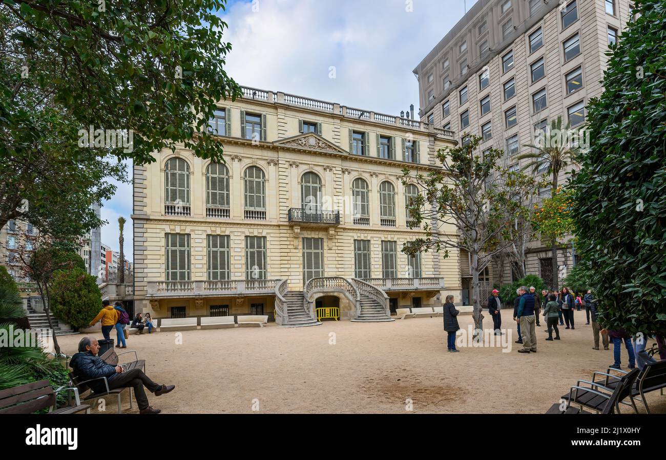 View Of The Jardins Del Palau Robert A Neo classical Palace And Garden view-of-the-jardins-del-palau-robert-a-neo-classical-palace-and-garden