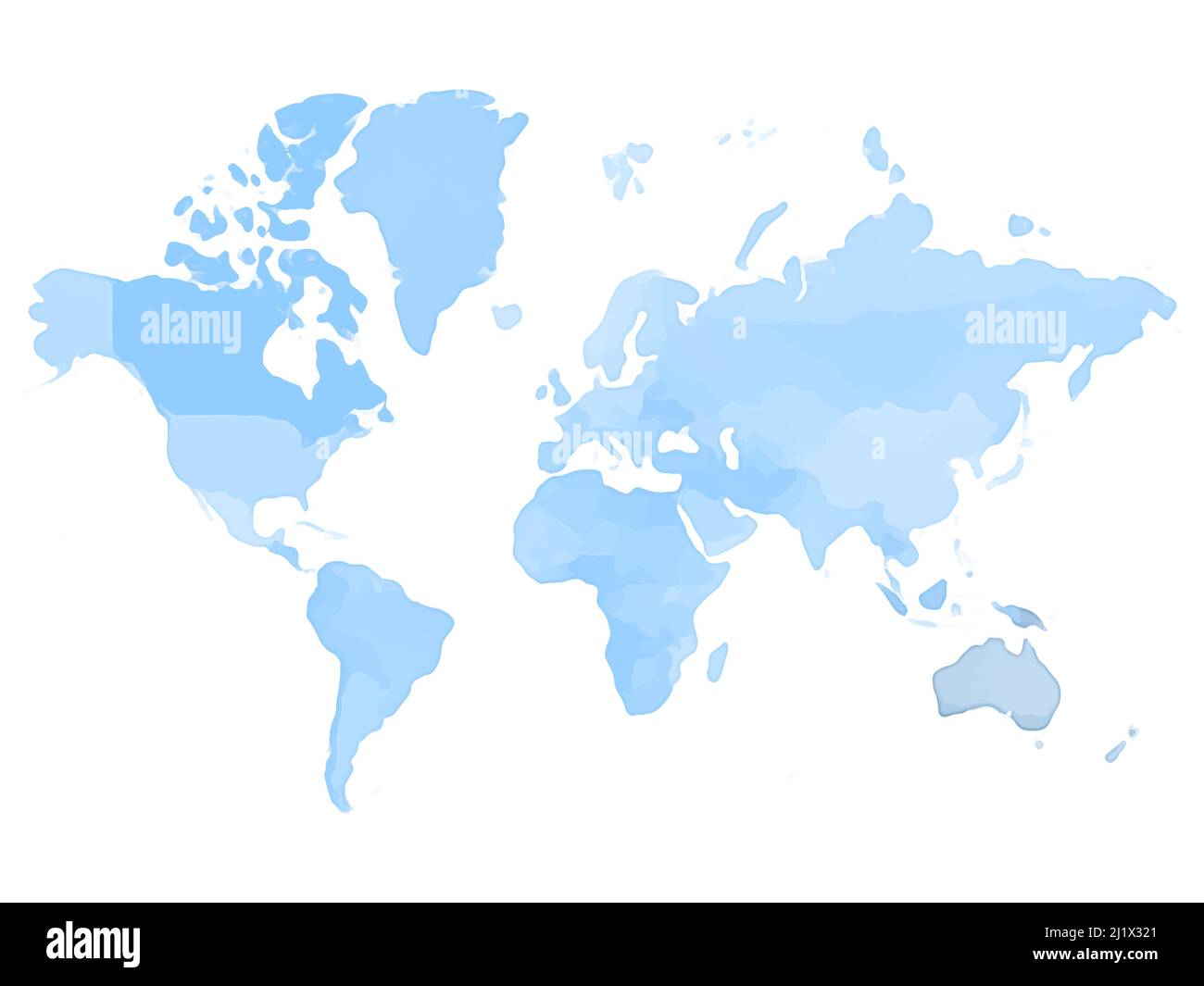 Map of World watercolor painting Stock Vector Image & Art Alamy