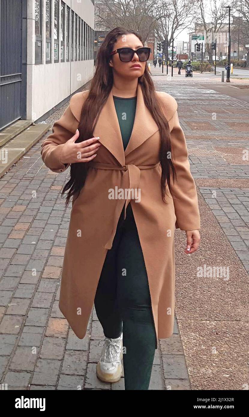 Sherrilyn Speid outside Southend Magistrates' Court, she pleaded guilty to dangerous driving at a Insulate Britain protest on October 13, 2021. Picture date: Monday March 28, 2022. Stock Photo