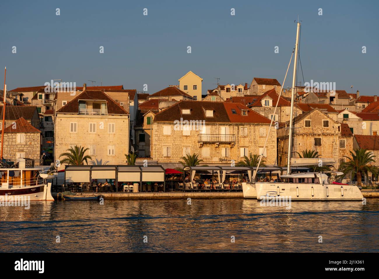 harbour and houses of town Milna  (CTK Photo/Ondrej Zaruba) Stock Photo