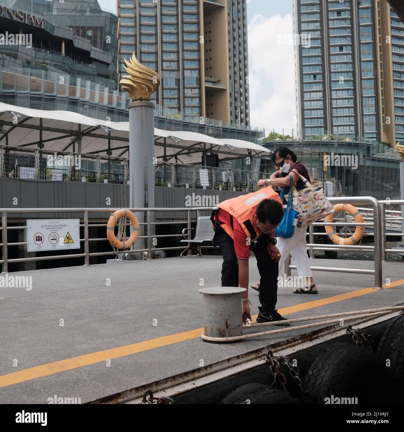 Orange flag express boat hi-res stock photography and images - Alamy