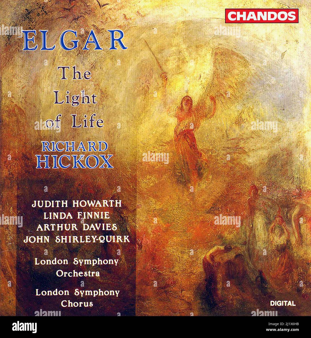 CD album cover. 'The Light of Life'. Edward Elgar. Richard Hickox. London Symphony Orchestra. Stock Photo
