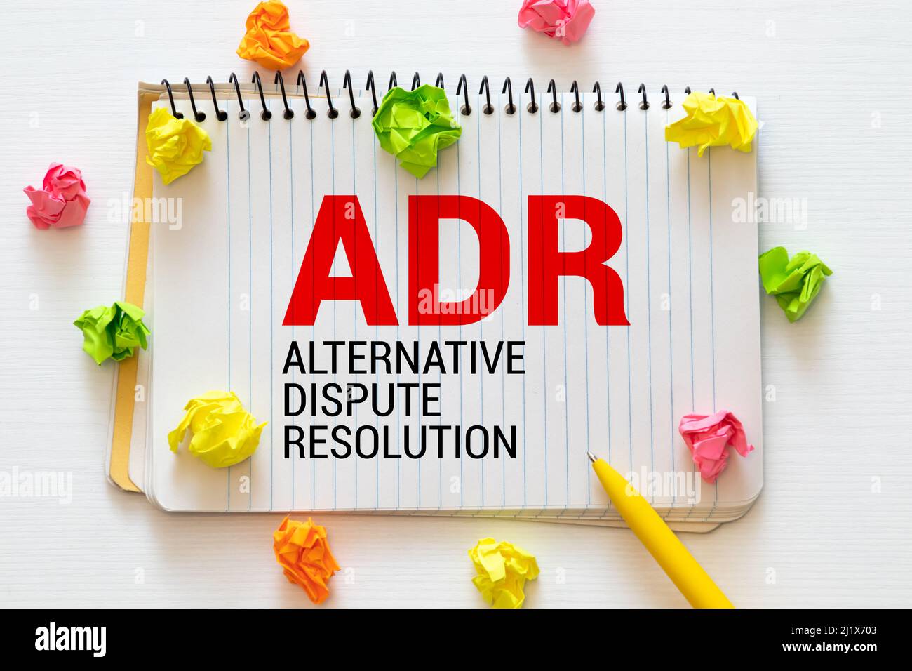 ADR - American Depositary Receipt acronym, business concept background. Stock Photo