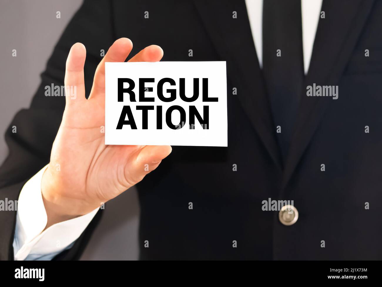 Rules and regulation memo written on a notebook with pen Stock Photo