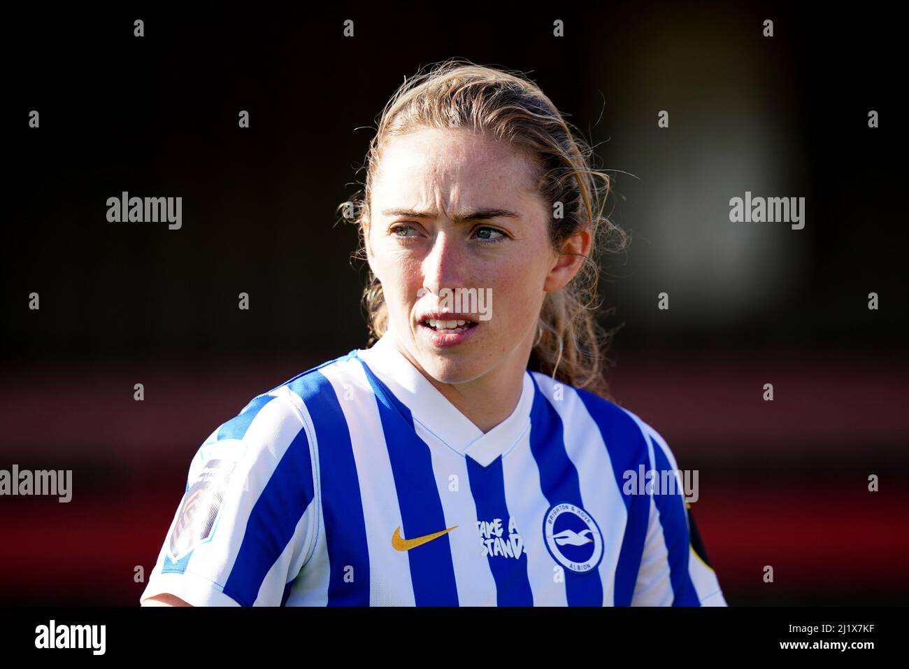 Brighton and Hove Albion's Megan Connolly during the Barclays FA Women's Super League match at the Chigwell Construction Stadium, London. Picture date: Sunday March 27, 2022. Stock Photo