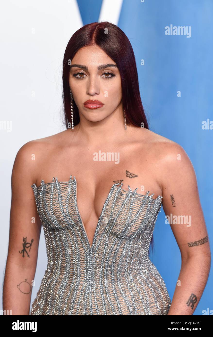 Los Angeles, USA. 28th Mar, 2022. March 27th, 2022, Los Angeles, USA. Lourdes Leon attending the Vanity Fair Oscar Party 2022, Wallis Annenberg Center for the Performing Arts, Los Angeles. Credit: Doug Peters/Alamy Live News Stock Photo