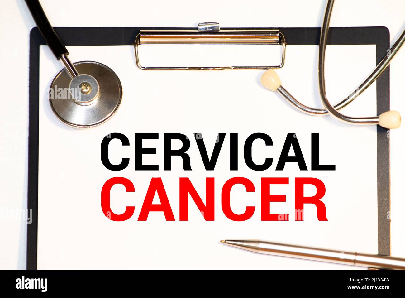 Cervical cancer on the diagnosis list, medical concept Stock Photo - Alamy