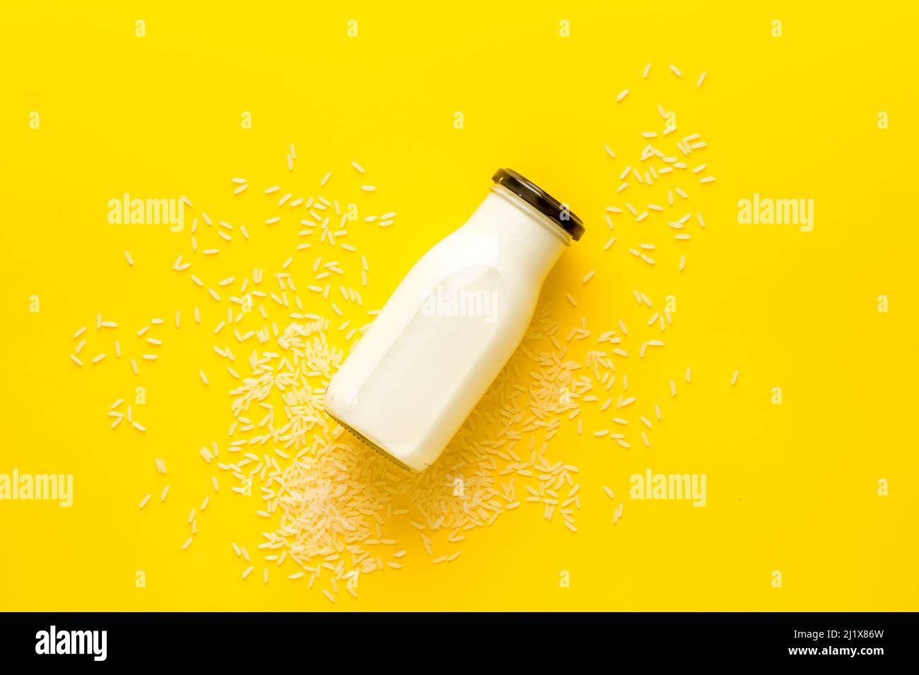 Rice non dairy substitute milk. Cereals vegan drink Stock Photo Alamy
