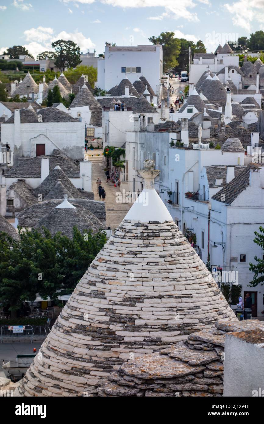 A Photo Of Traditional Trulli Houses In Alberobello, Puglia, Italy ...