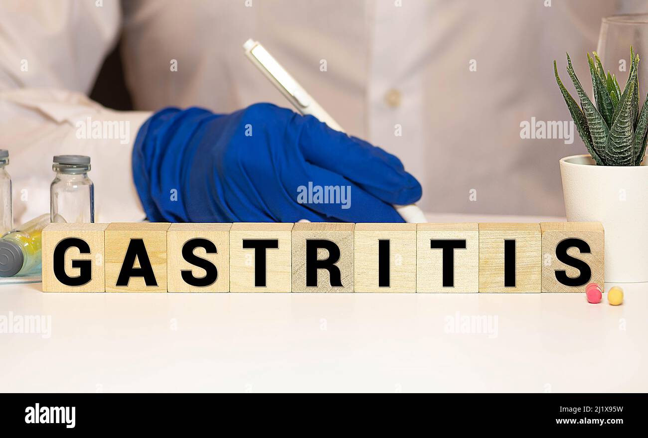 Words GASTRITIS with blocks, medical concept word Stock Photo Alamy