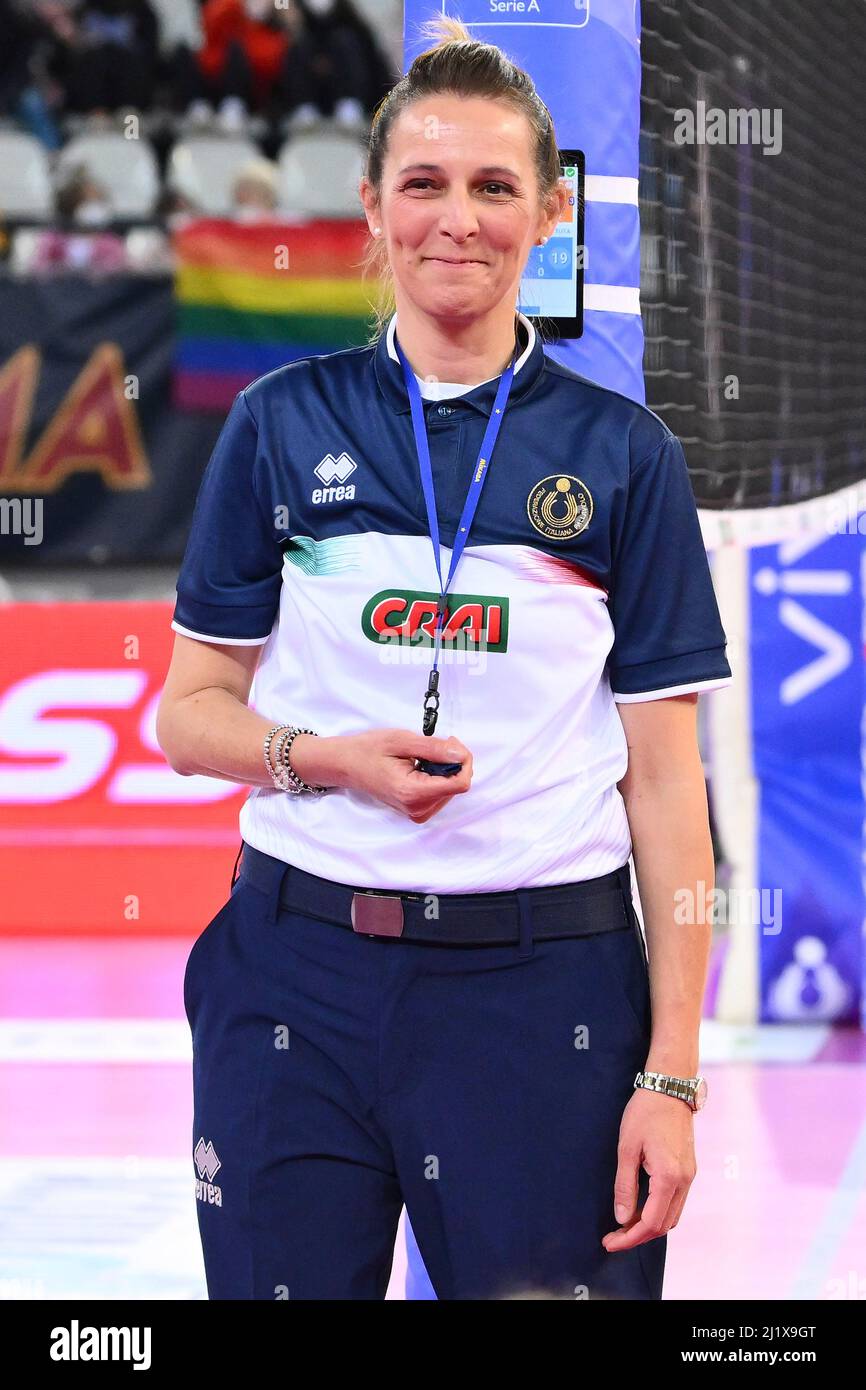 Rome, Italy. 27th Mar, 2022. Referee 
