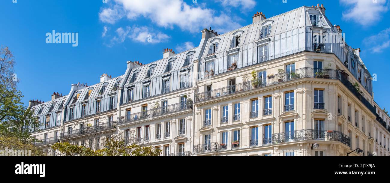 Paris, beautiful buildings, avenue de la Republique in the 11e district