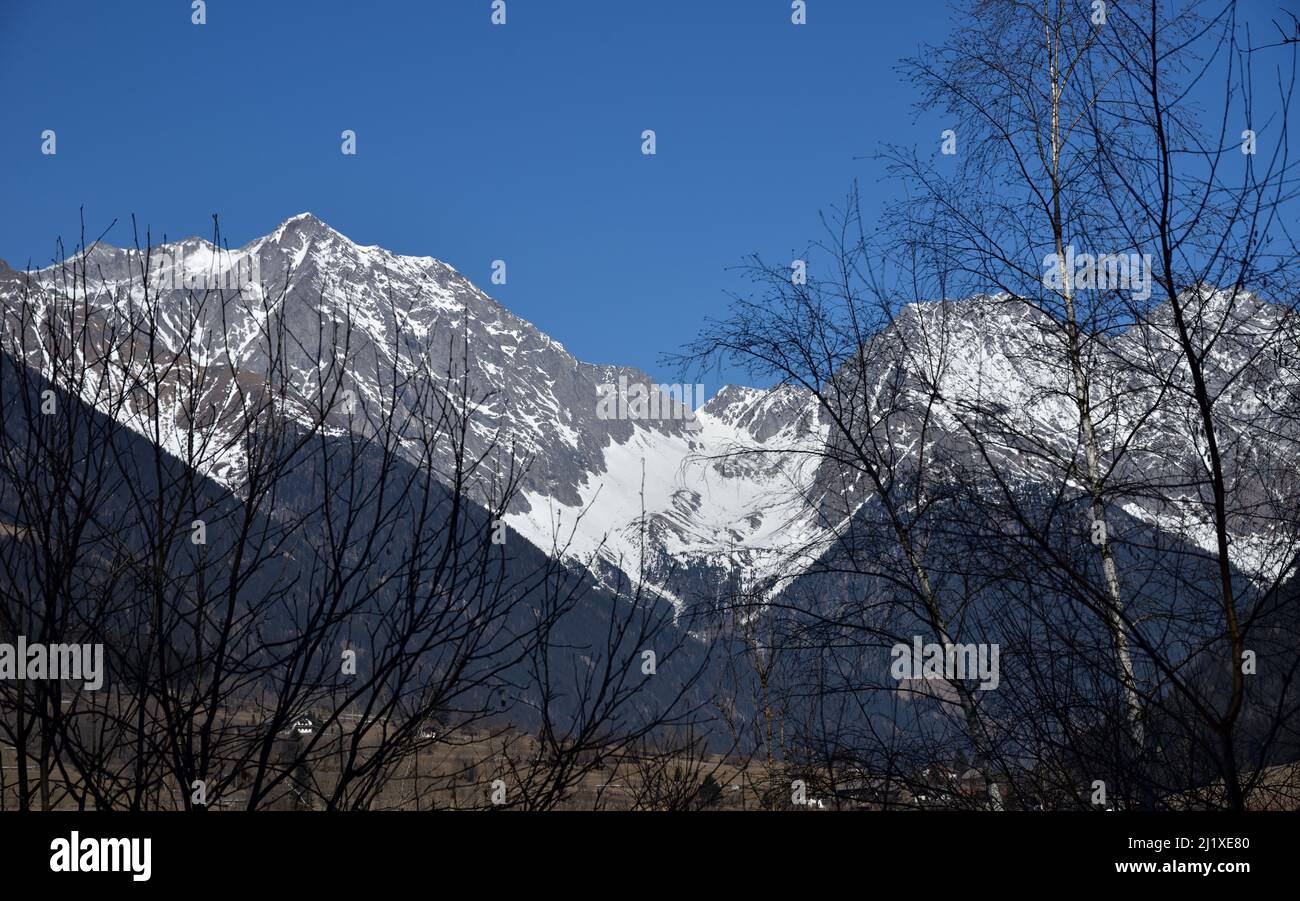 Mountains in Val Anterselva, the Vedrette di Ries group forms the ...