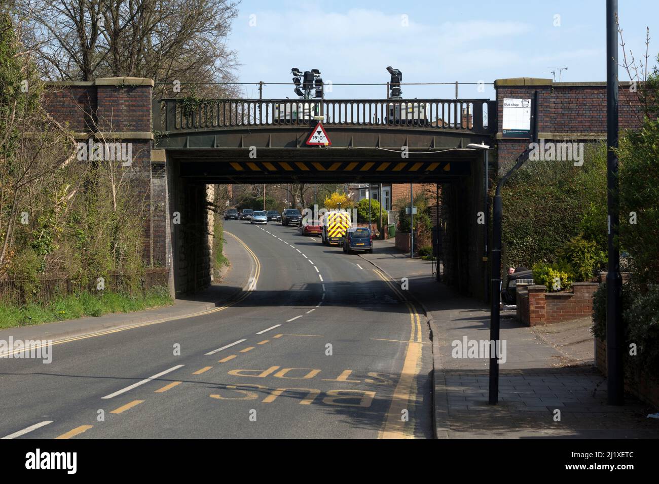 The Rugby Road railway bridge, Leamington Spa, UK Stock Photo Alamy