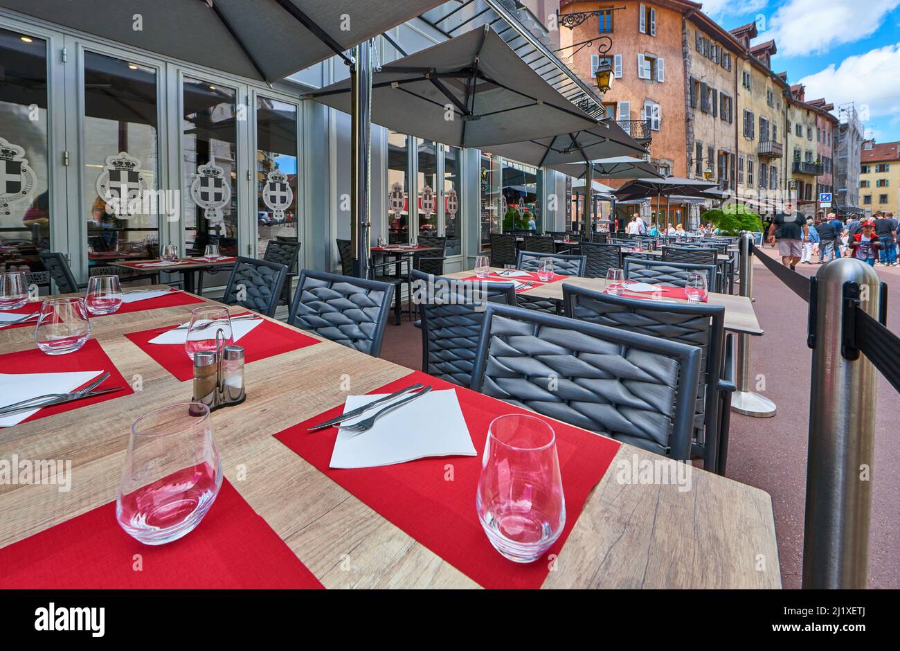 Walking around Annecy old town, France Stock Photo - Alamy