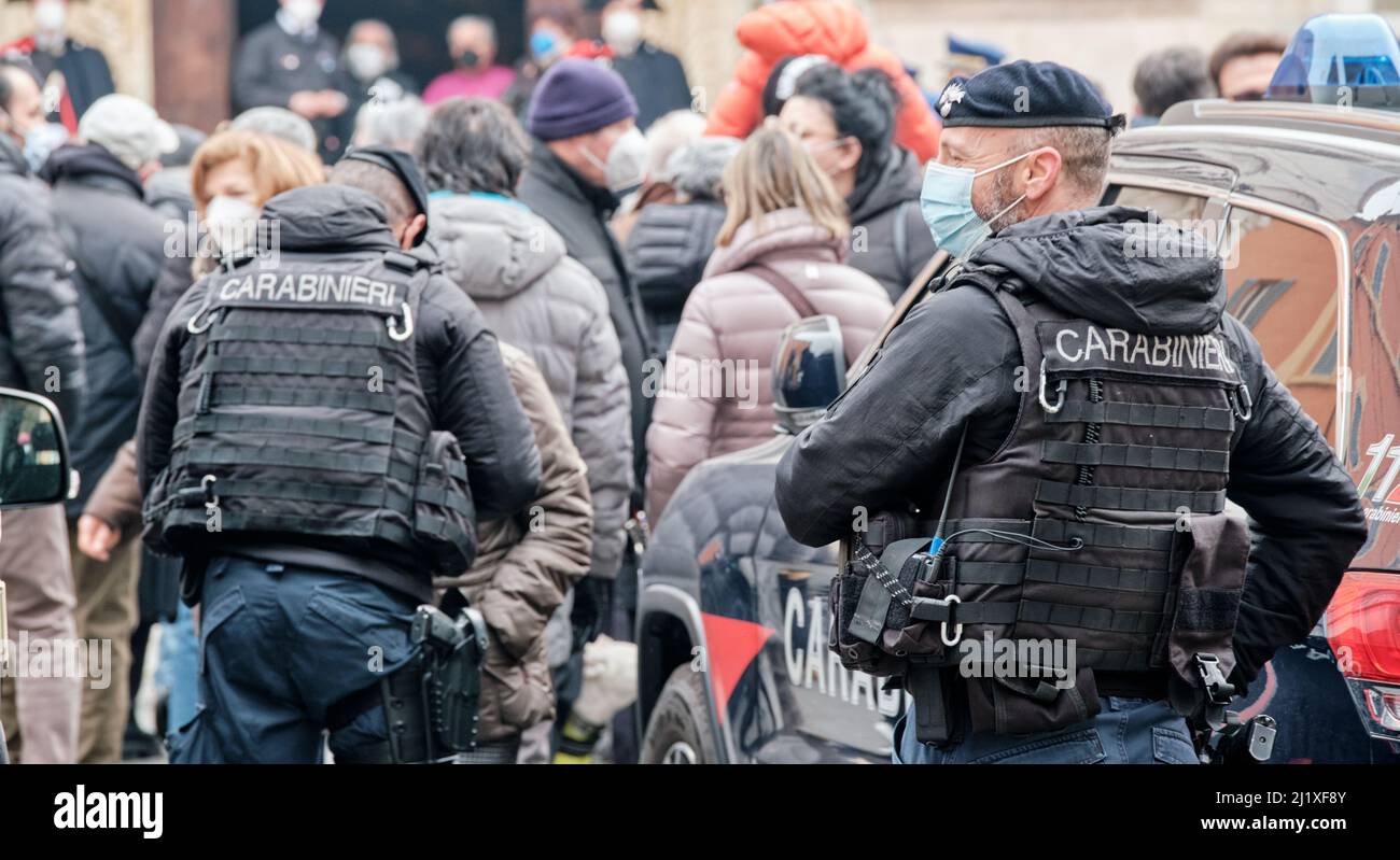 Police, Local Police, Carabinieri, Law Enforcement, Modena, Italy, 2022 Stock Photo