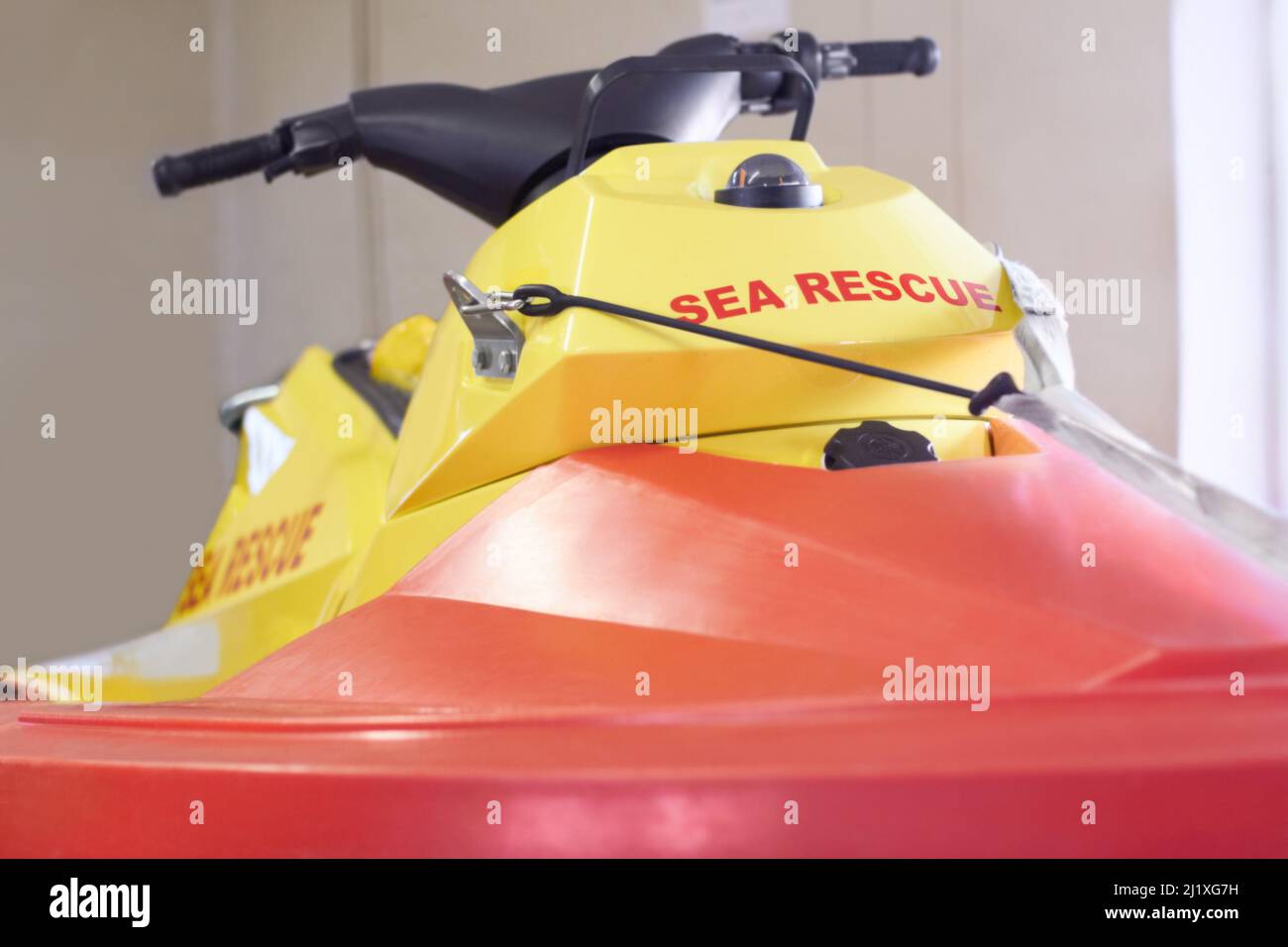 Keeping the oceans safe. Cropped hot of a sea rescue jetski Stock