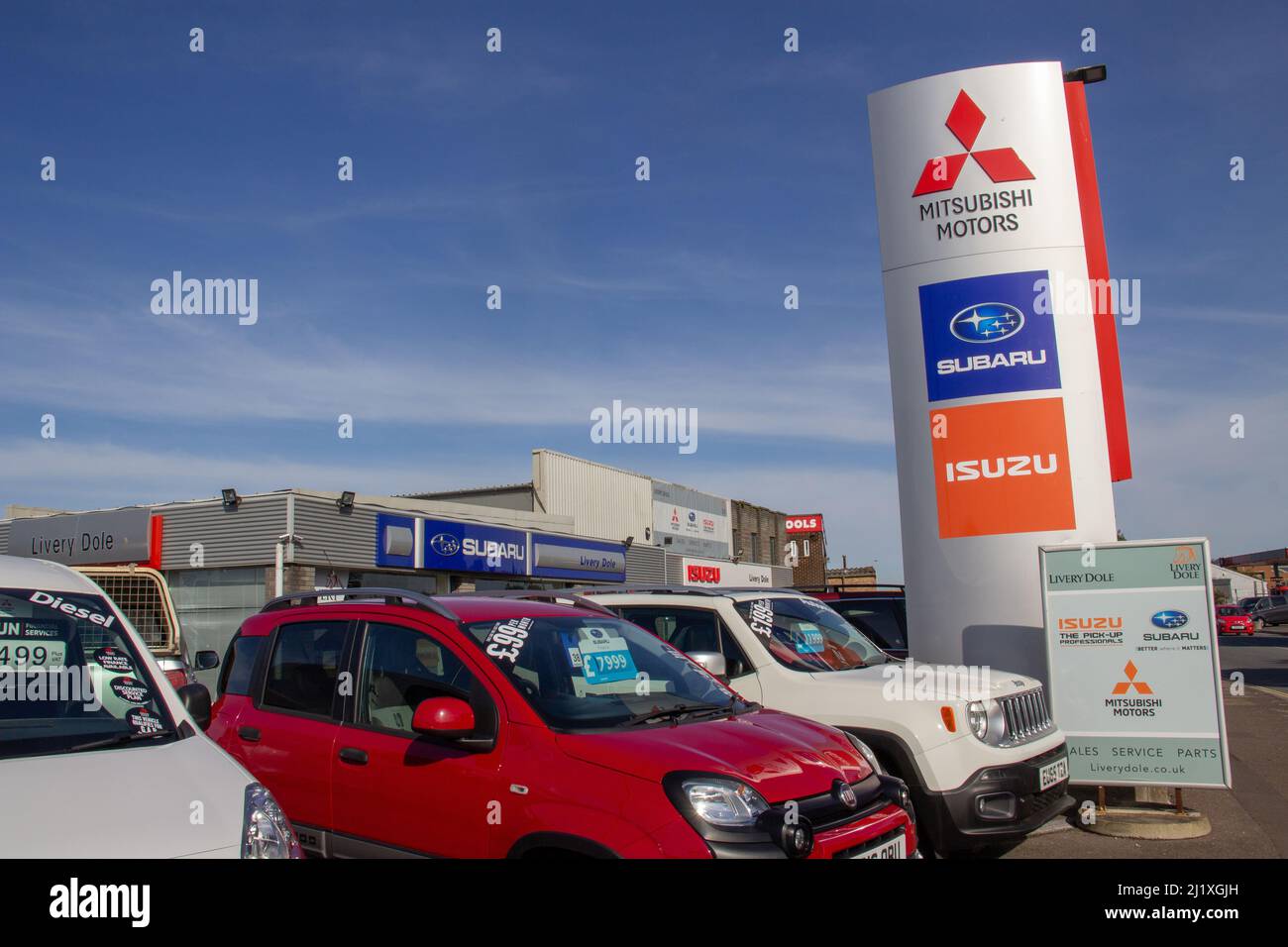 EXETER, DEVON, UK SEPTEMBER 21, 2021 Livery Dole car dealer, Trusham