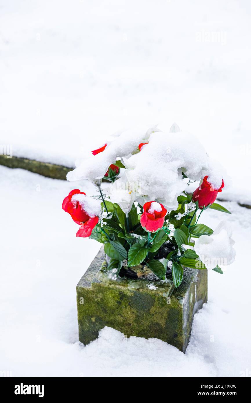 Plastic flowers grave hires stock photography and images Alamy