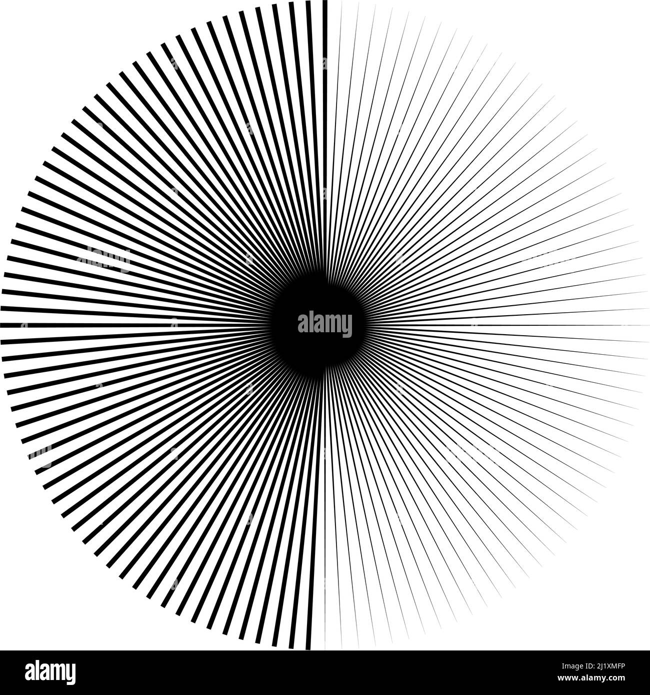 Radially Split Vertical In Line Radial, radiating and converging lines, stripes. Circular, rotated ...