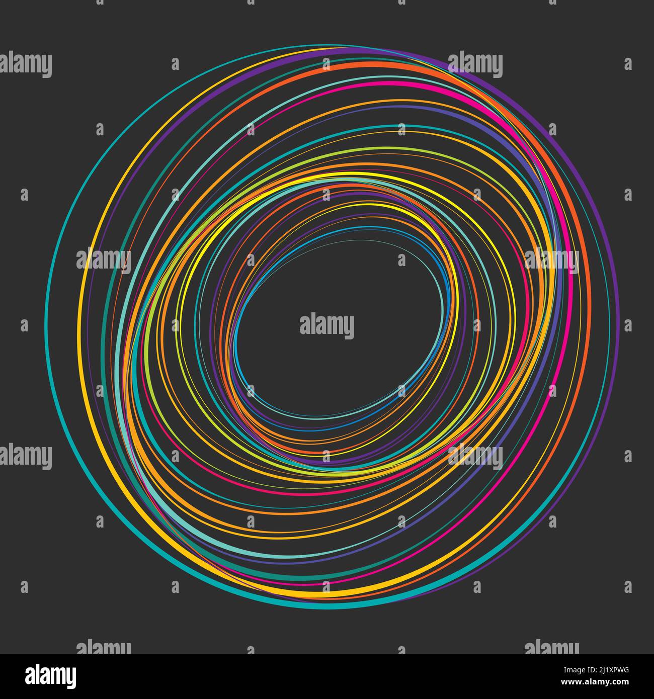 Random circles with hand drawn, free hand drawing effect. Concentric ...