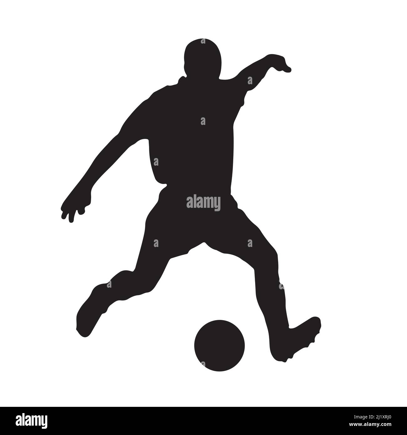 Soccer player kicking ball isolated Cut Out Stock Images & Pictures - Alamy