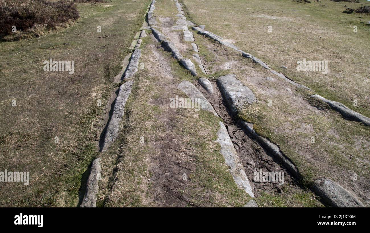 Dartmoor Granite Railway Stock Photo