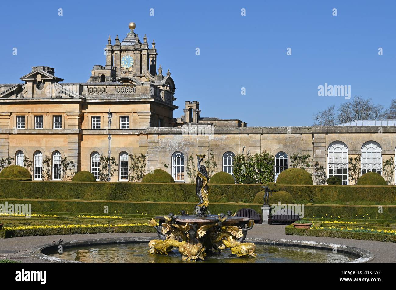 Italian Garden, a private area of Blenheim Palace, Woodstock, Oxfordshire Stock Photo
