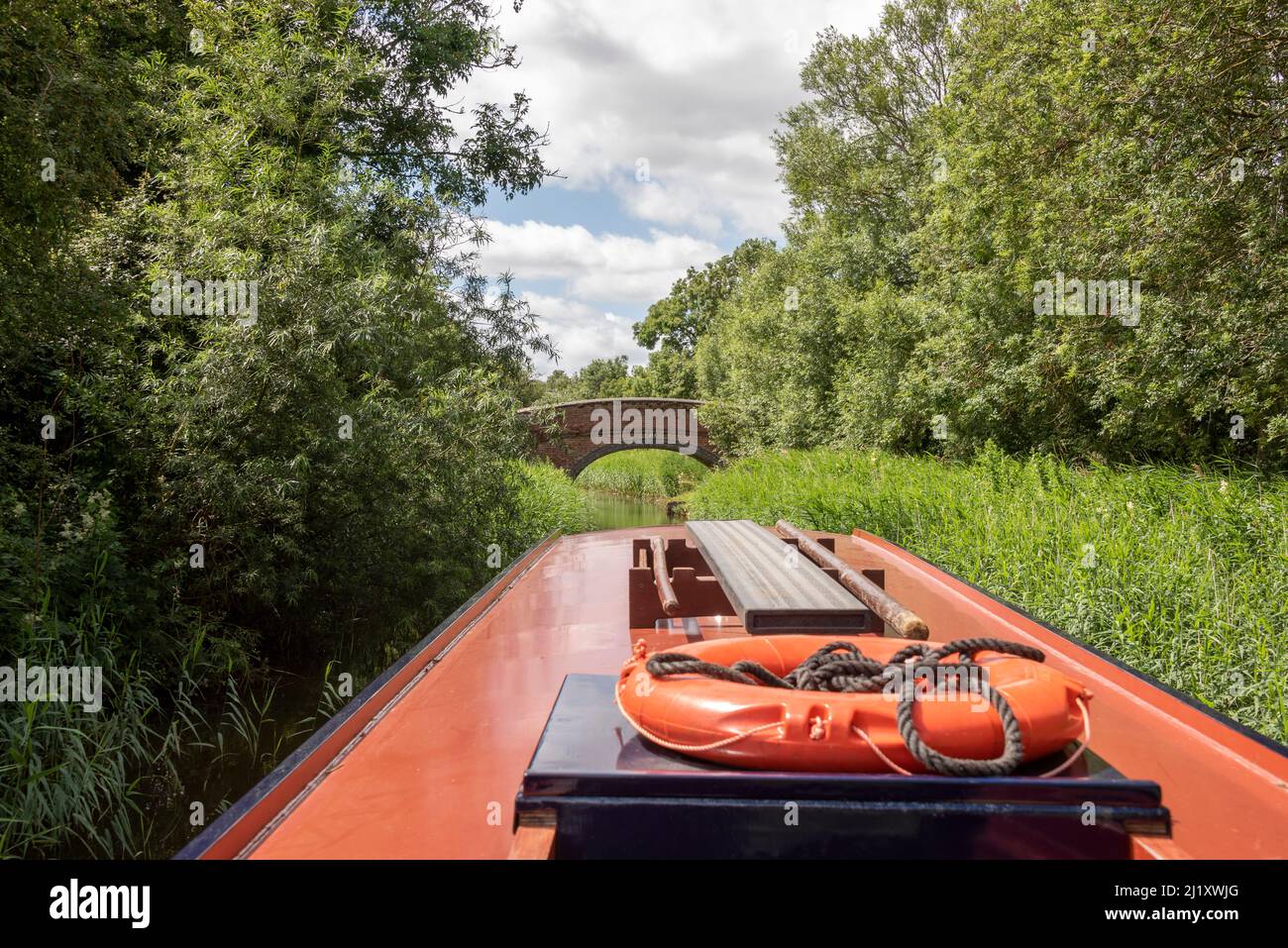 Oxford Canal near Lower Heyford, Oxfordshire, UK Stock Photo
