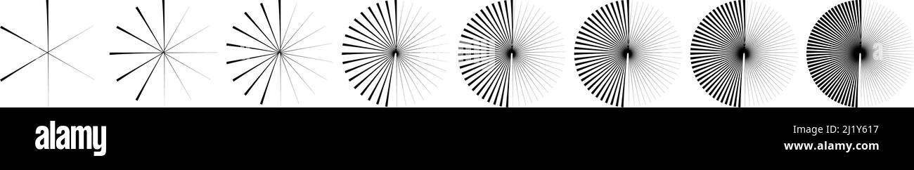 Radially Split Vertical In Line Radial, radiating and converging lines, stripes. Circular, rotated ...