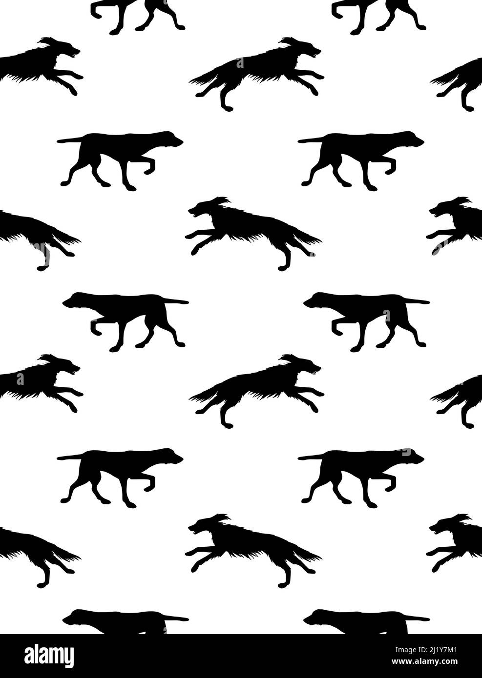 Vector seamless pattern of dog silhouette Stock Vector Image & Art - Alamy