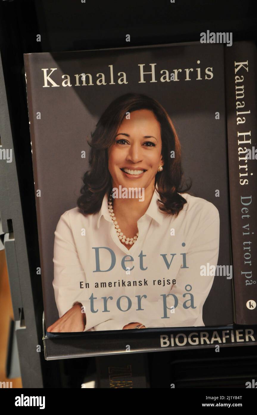 Copenhagen/Denmark/.28 March 2022/Danish tranaslationf of her book of USA vice president Kamala Harris in danis book store..    (Photo..Francis Dean/Dean Pictures) Stock Photo