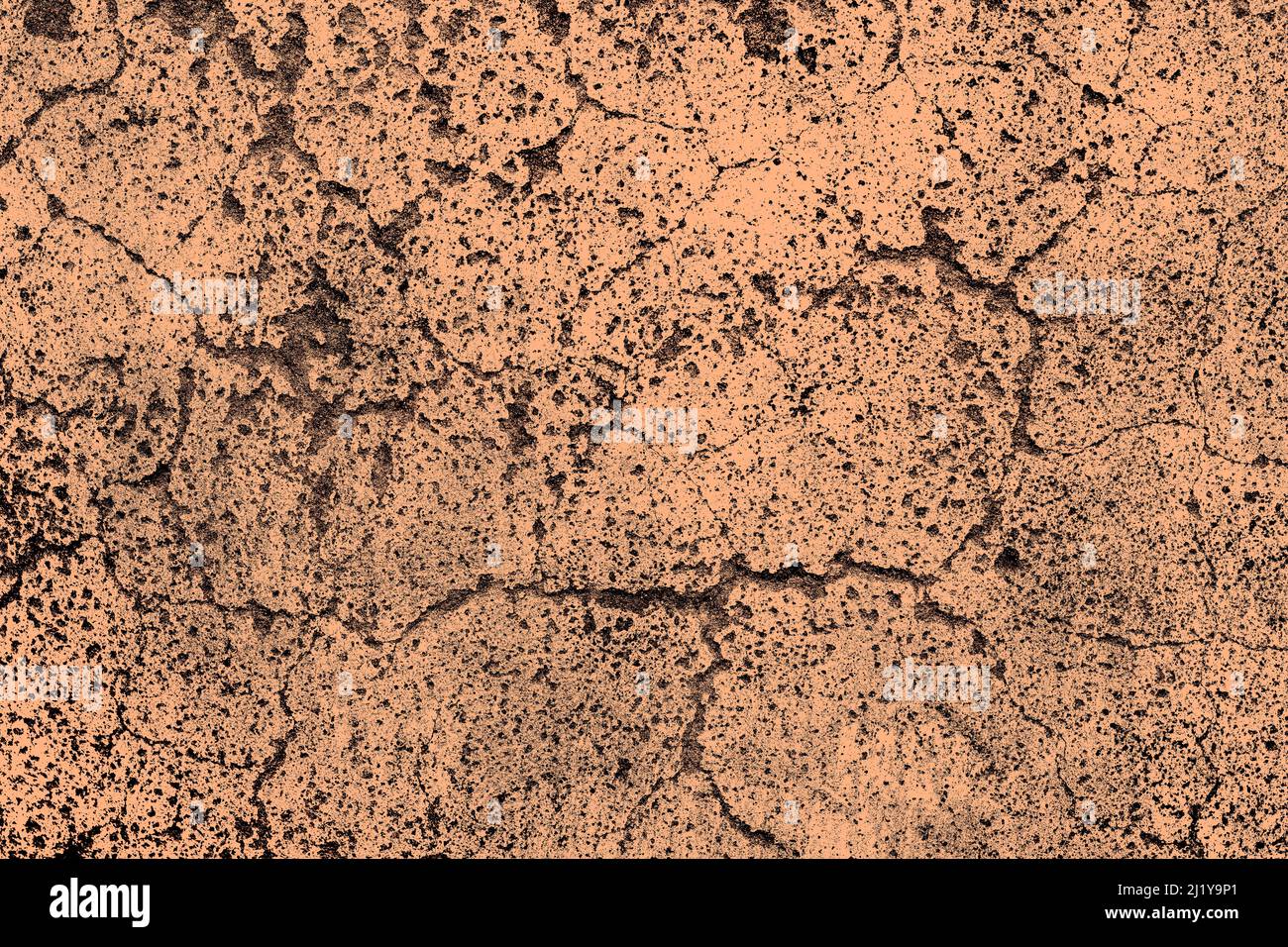Brown color damaged old concrete wall for texture Stock Photo