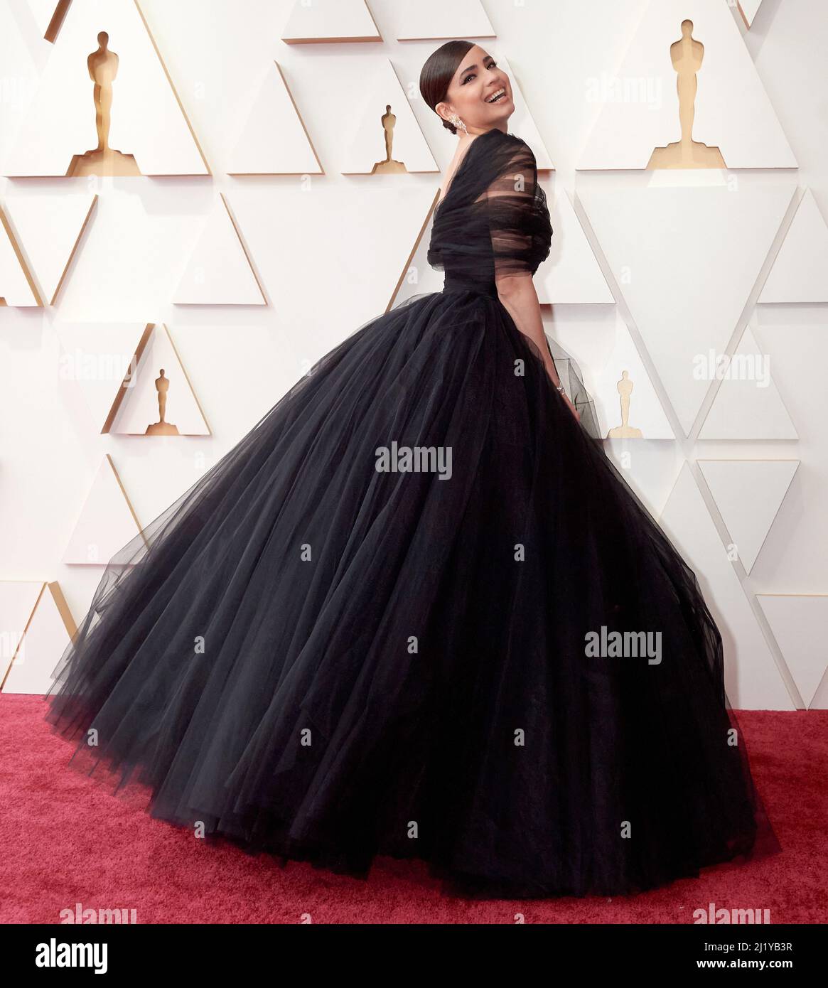 Sofia Carson arriving on the red carpet of the 94th Oscars at the Dolby