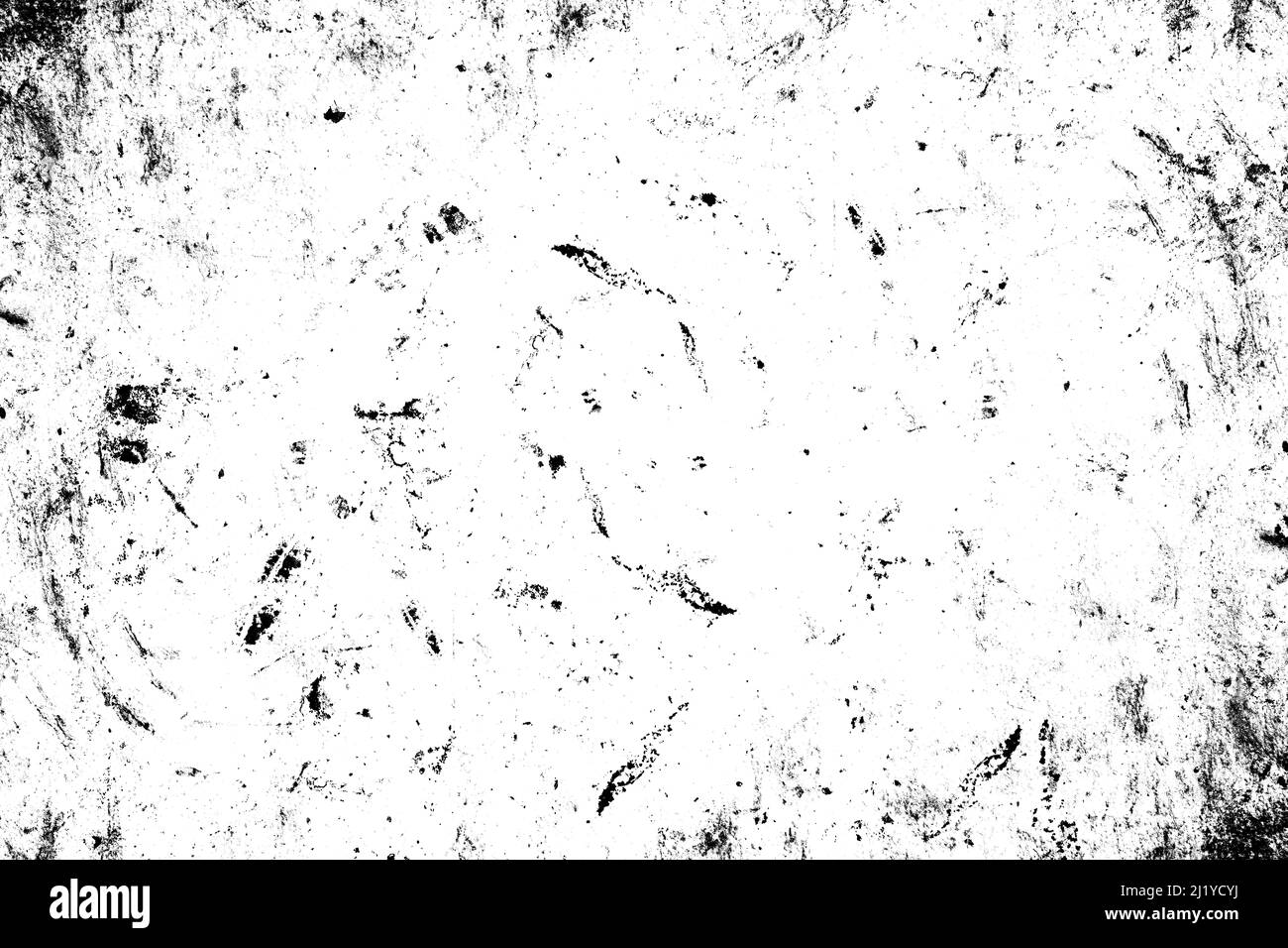 Scattered stains and spots on white concrete wall for texture