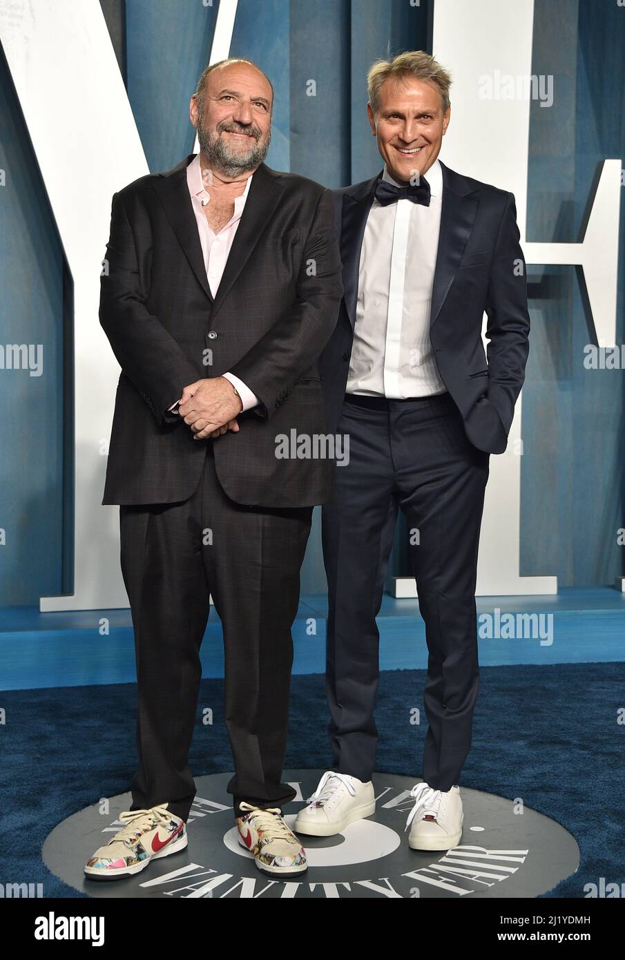 Joel Silver and Ari Emanuel at the 2022 Vanity Fair Oscar Party hosted