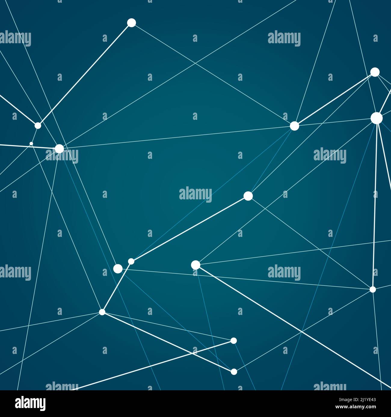 Abstract molecules technology structure with polygonal shapes on dark blue background Stock Vector