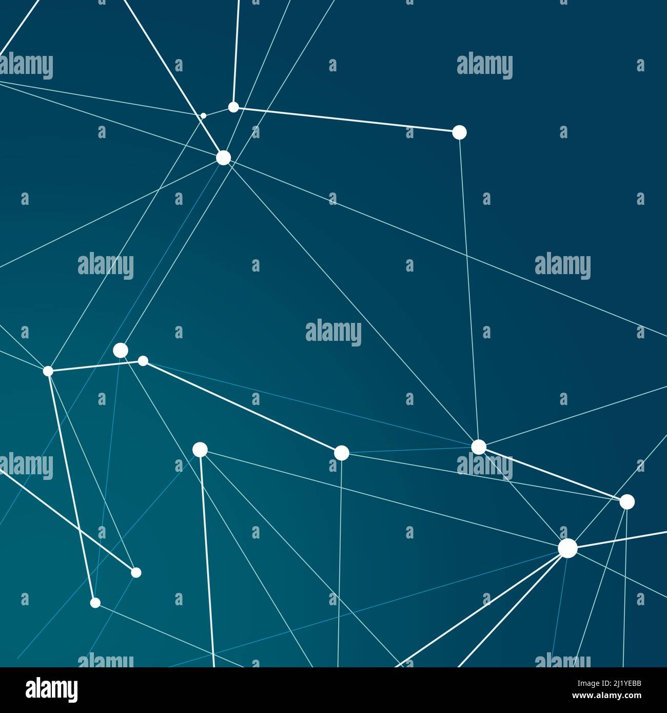 Abstract molecules technology structure with polygonal shapes on dark blue background Stock Vector