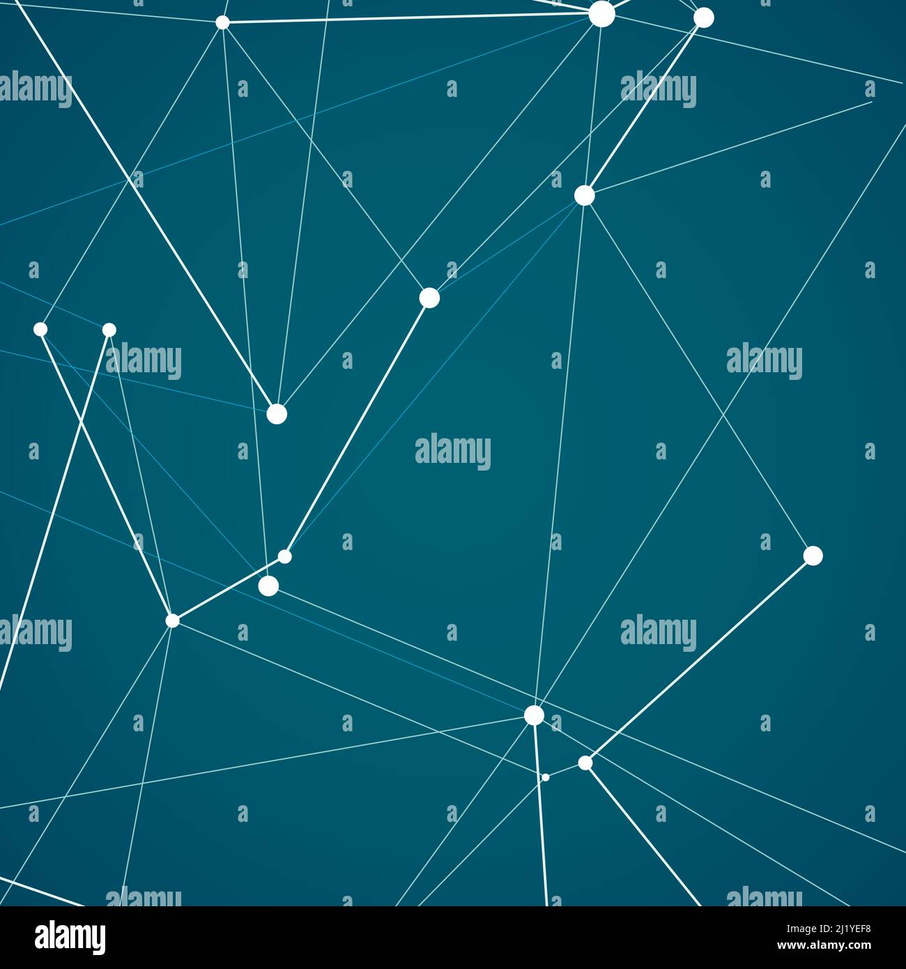 Abstract molecules technology structure with polygonal shapes on dark blue background Stock Vector
