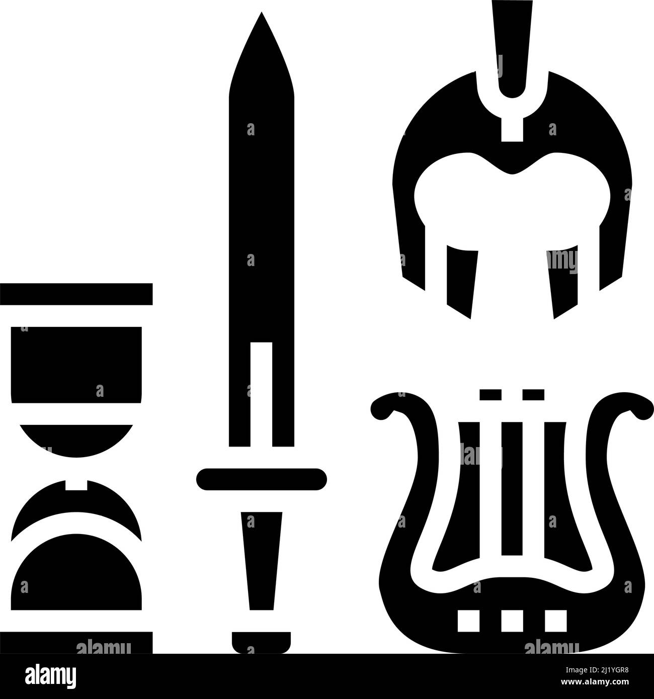 antiques treasure glyph icon vector illustration Stock Vector Image ...