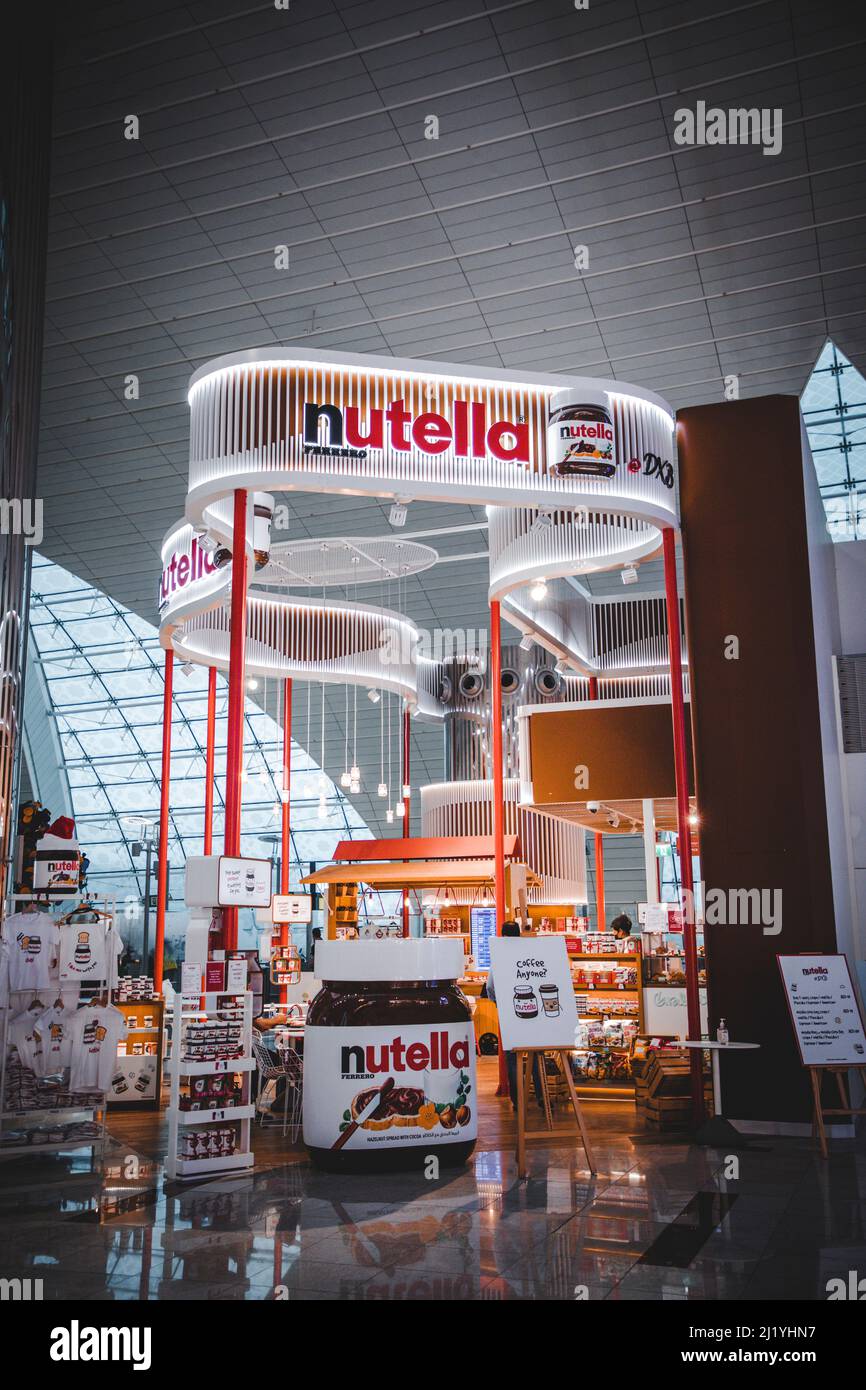 Nutella Cafe @ Dubai Airport Stock Photo