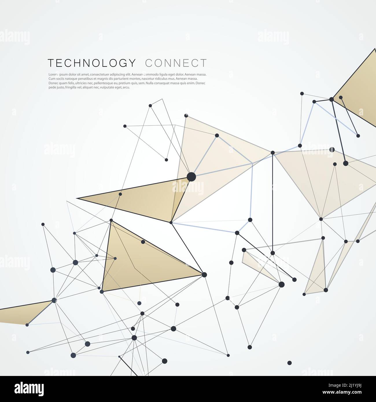 Abstract polygonal space background with connecting dots and lines. Stock Vector