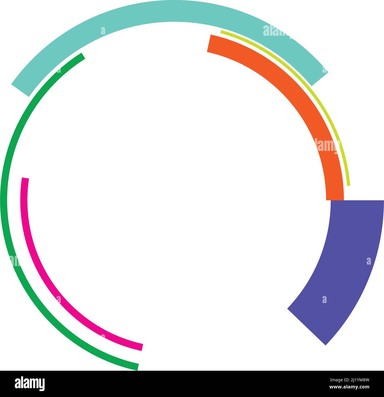 Rotating geometric sci-fi GUI UI hud circle, circular icon, element ...