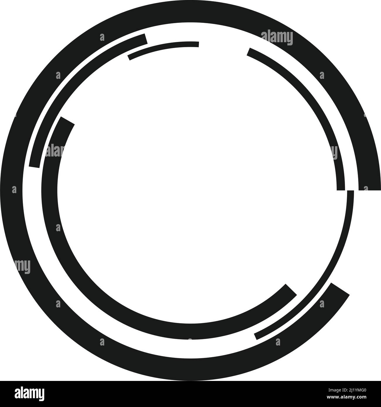 Rotating geometric sci-fi GUI UI hud circle, circular icon, element ...