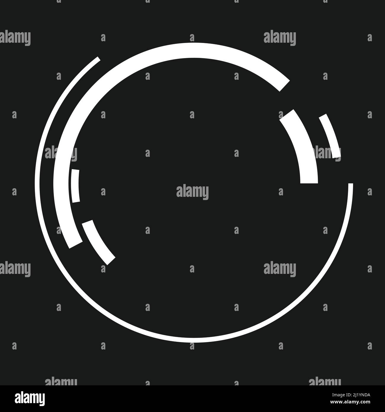 Rotating geometric sci-fi GUI UI hud circle, circular icon, element ...