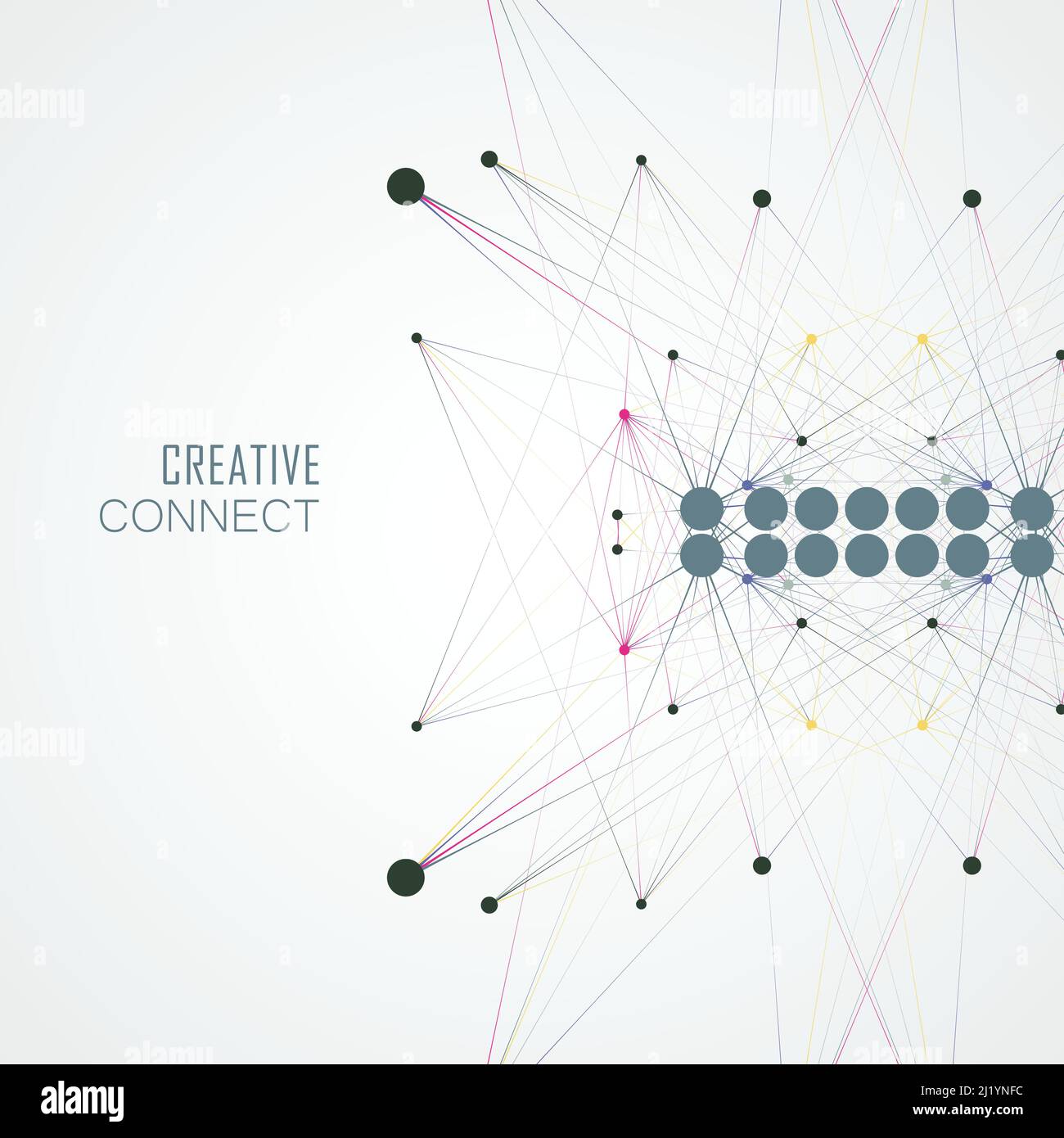 Modern technology design with connected lines and dots Stock Vector ...