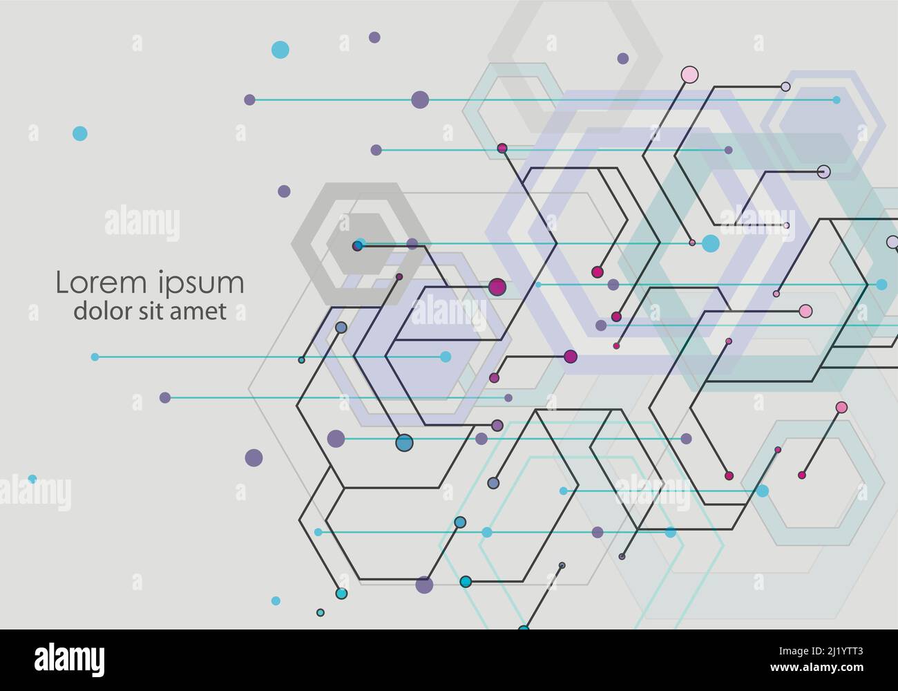 Geometric abstract background with hexagons. Vector structure Stock ...
